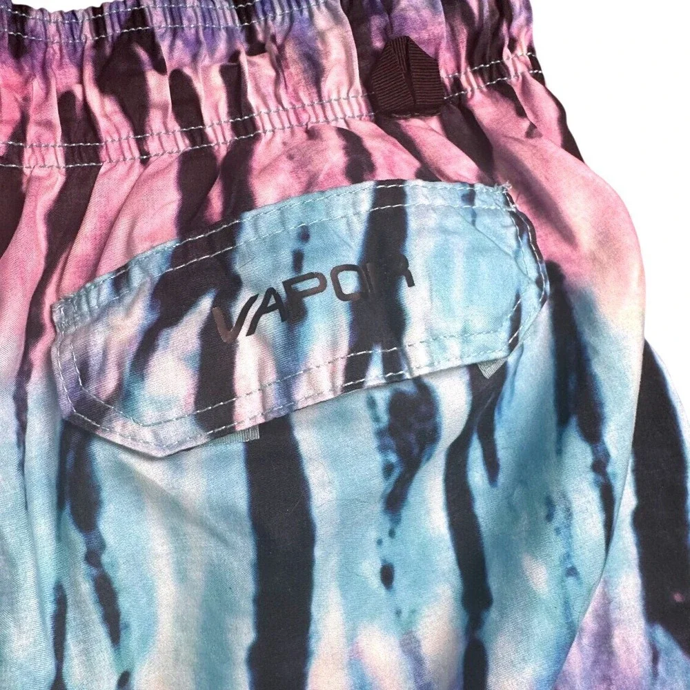 Body Glove Vapor Mens Swim Trunks Tie Dye Pink Blue Board Shorts Size L 34